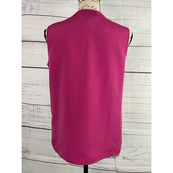 Susan Graver Style Sleeveless Blouse Womens XS V Neck Pink Cami Tank Shell - Picture 4 of 10